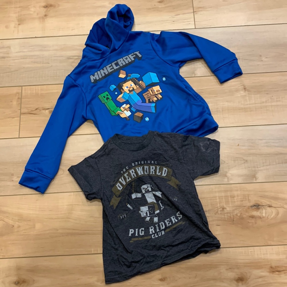 2 Minecraft Shirts Size 4-5